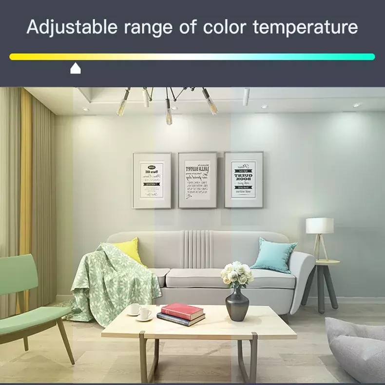 MOES lampu LED cerdas WiFi, lampu sorot bulat peredup Zigbee 7/10W RGB berubah warna hangat keren untuk Alexa Google Home Vocie
