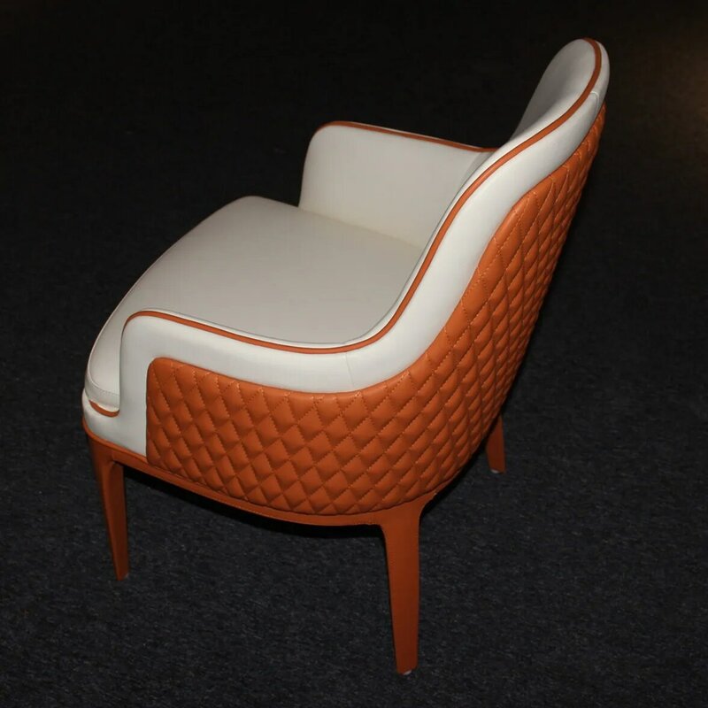 Atacado luxo novo moderno high end couro imitado madeira cadeiras de jantar para sala de jantar