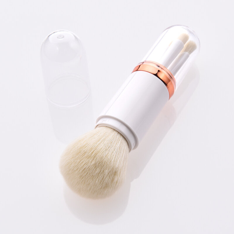 1~10PCS Telescopic 4 in 1 Travel Portable Makeup Brushes Set Eyeshadow Powder Loose Brush Lip Cosmetics For Face Makeup Brush
