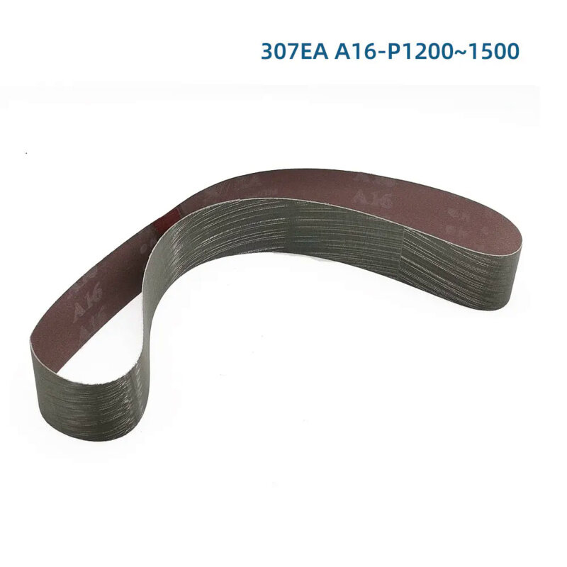 Aço inoxidável lixar correia para polimento, Trizact 307EA, A6, A16, A30, 760x40mm, 6 pcs