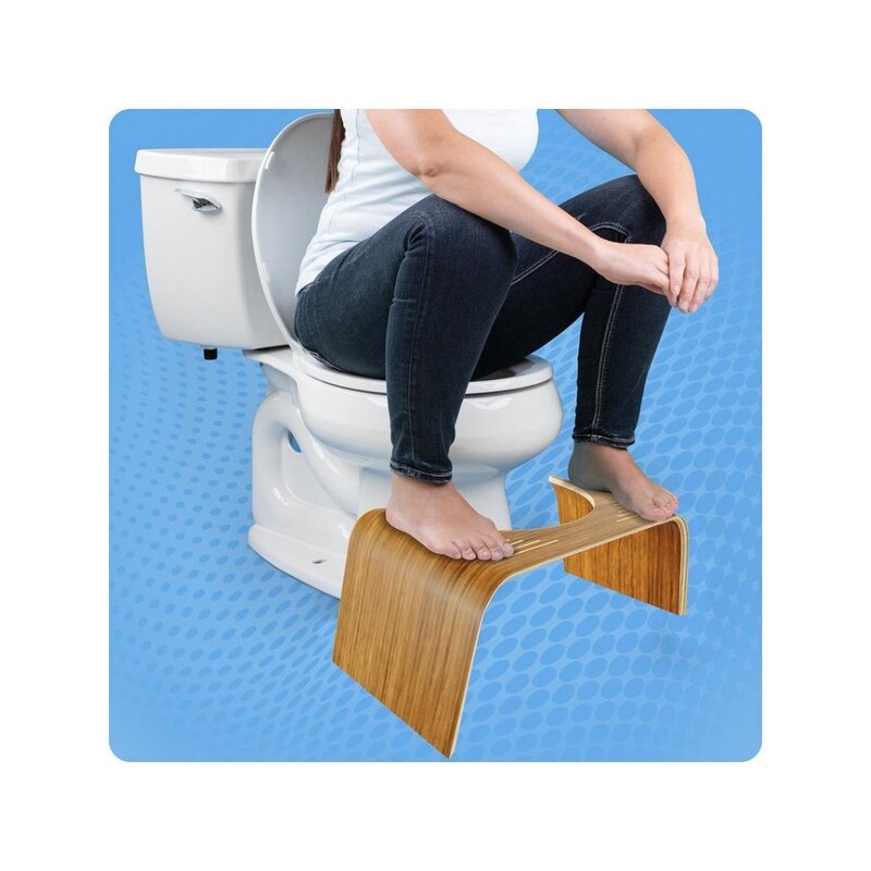 Repose-pieds de toilette recommandé par le médecin pour soulager la distension abdominale et rendre les selles plus lisses