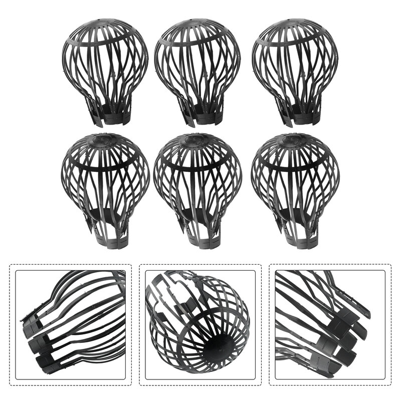 Parts Roof Drain Down Pipe Filter Drain Cover Fittings Gutter Leaf Outdoor Plastic Replacement 2/4/6pcs Durable