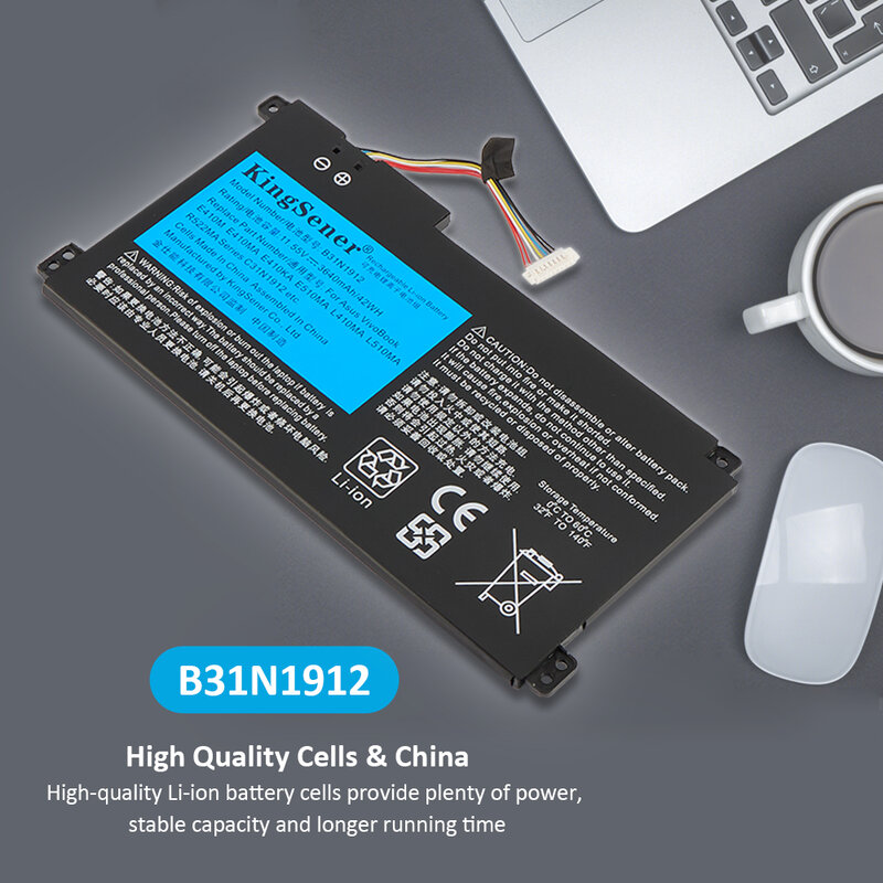 KingSener C31N1912 B31N1912 Аккумулятор для ноутбука ASUS VivoBook 14 E410MA-EK018TS EK026TS BV162T F414MA E510MA EK017TS L410MA 42WH