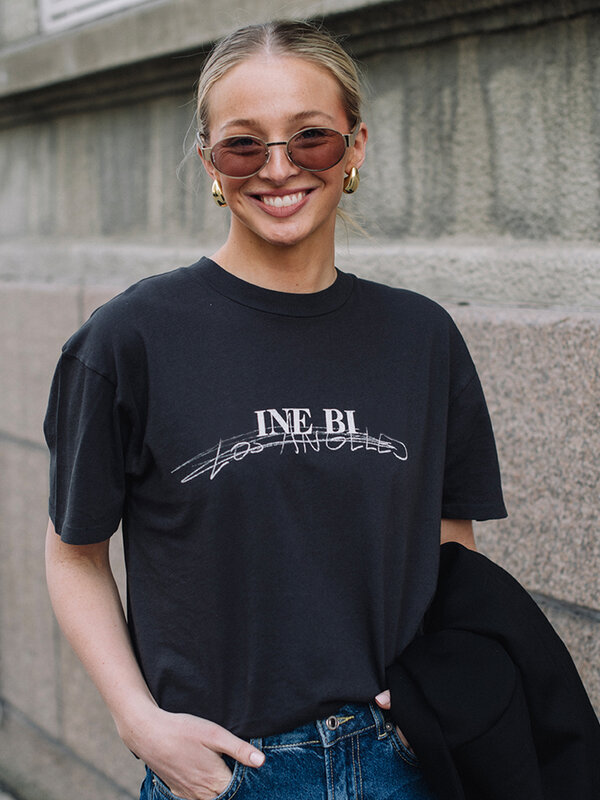 Litera graficzne t-shirty topy odzież damska 2024 letnie modne t-shirty z krótkim rękawem luźne koszulki na co dzień damskie Streetwear