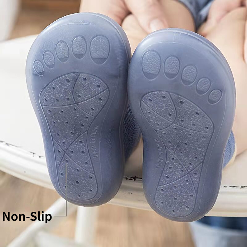 Zapatos de bebé con suela de goma suave para primeros pasos, calcetín antideslizante para niño y niña de 0 a 4 años