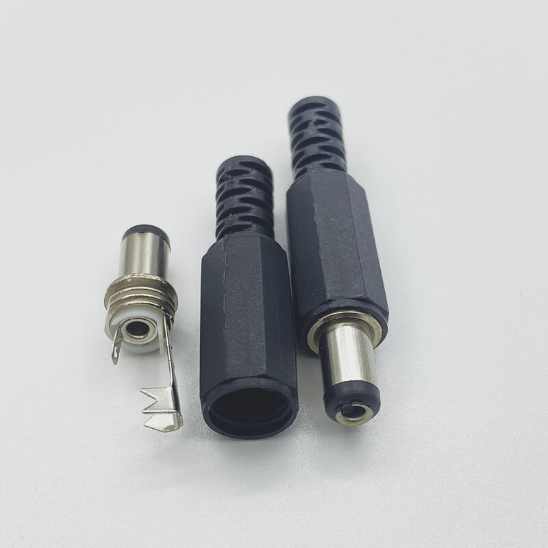 2/5/10Pcs 5.5x2.1mm DC Power Supply Male Laptop Plug Connector 5.5*2.1mm 9mm DC Male plug Solder Wire Chariging Socket Connector