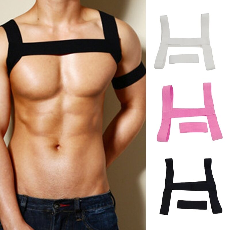 Elastic Men Chest Harness Belt Elastic Shoulder Body Strap Cosplay Costume Gift
