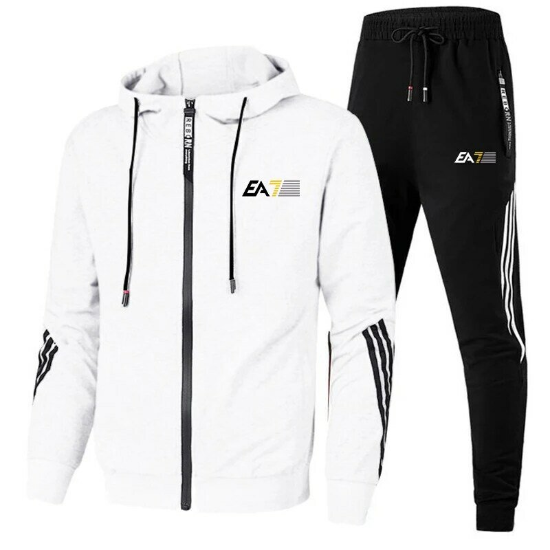 Men's Tracksuit Sets Hooded Pullover + Sweatpants Sports Suit Casual Jogger Sportswear 2 Pcs Male Streetwear Sets Men's Clothing