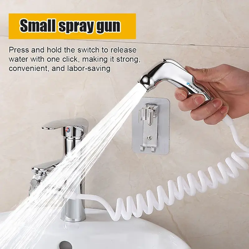 Telescopic Handheld Bidet Toilet Sprayer Stainless Steel Spray Household Bathroom Shower Head Bathroom Self-Cleaning Tools Bidet