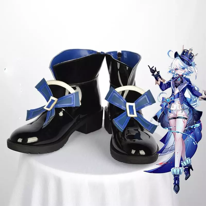 Furina-أحذية تأثيري للنساء والفتيات ، زي تأثير Genshin ، أنيمي ، Focalors ، Fkarus ، حفلة الهالوين