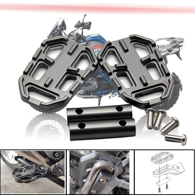 for BMW R1200GS R1200 GS R 1200 GS 2013-2019 CNC Aluminum Motorcycle Billet Wide Foot Pegs Pedals Rest Foot pegs