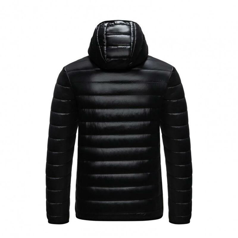 メンズルーズフィットフード付きコットンジャケット、ウィンターコート、厚手のパッド、防風、寒い、暖かさ