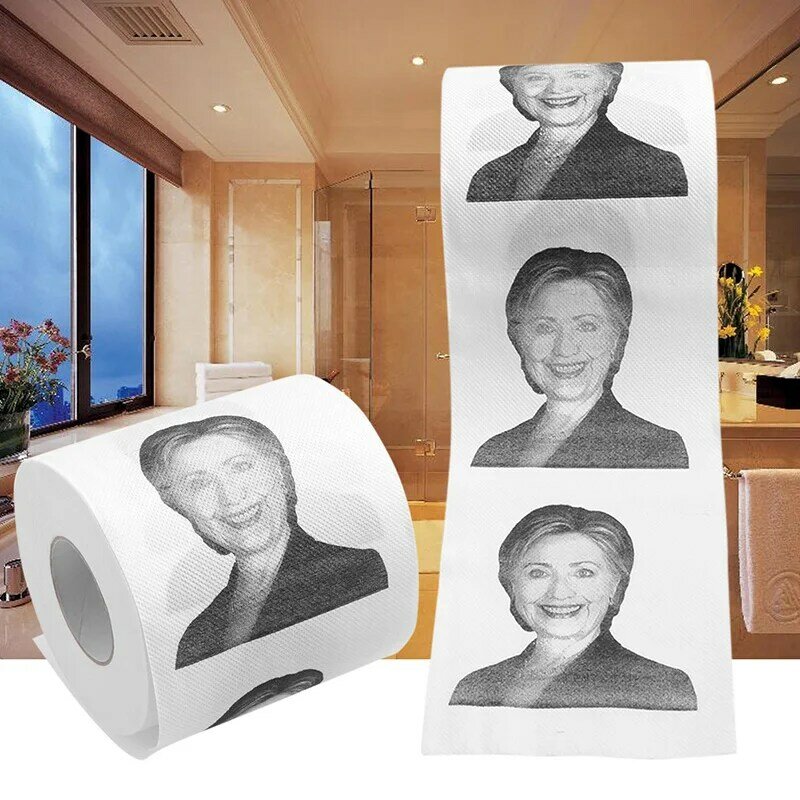 Хиллари Клинтон Дональд Трамп доллар юмор туалетная бумага подарочная свалка забавный кляп в рулоне Прямая доставка