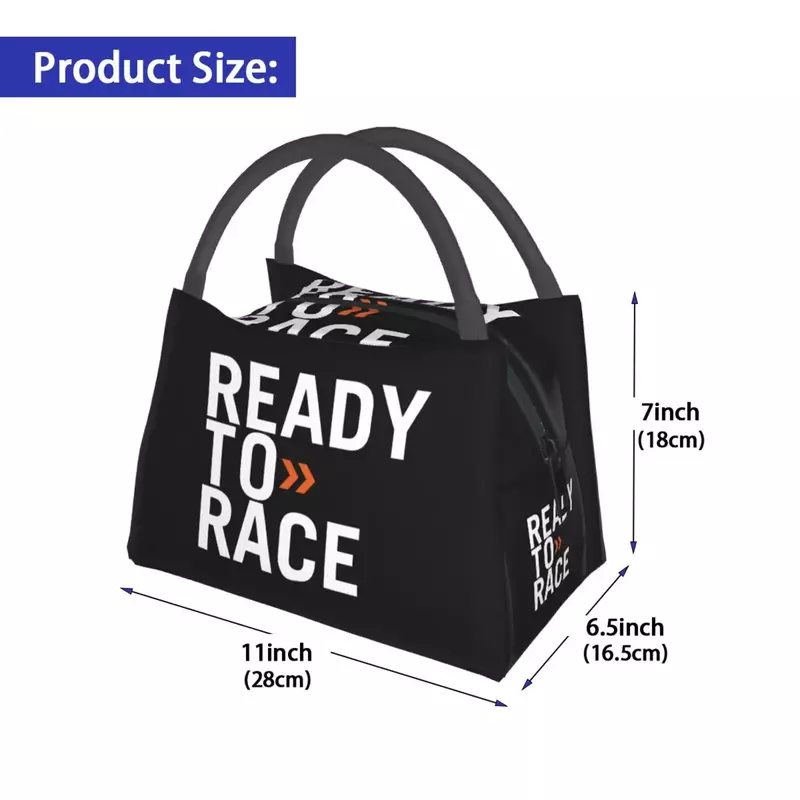 Ready To Race Thermal Insulated Lunch Bag Enduro Cross Motocross Bitumen Bike Life Resuable Lunch Container Storage Food Box