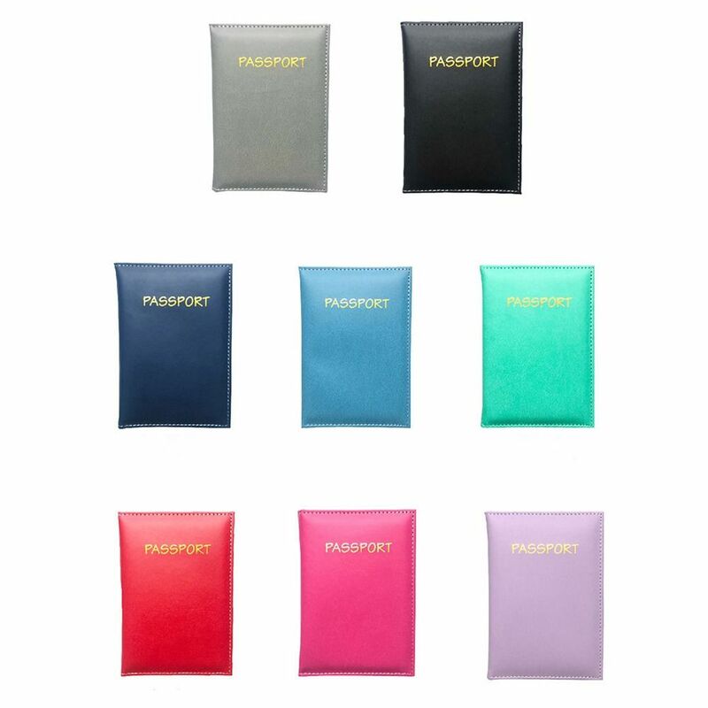 Holder PU Leather Wallet Protector Cover Letter PU Card Case Travel Accessories Passport Holder Passport Protective Cover