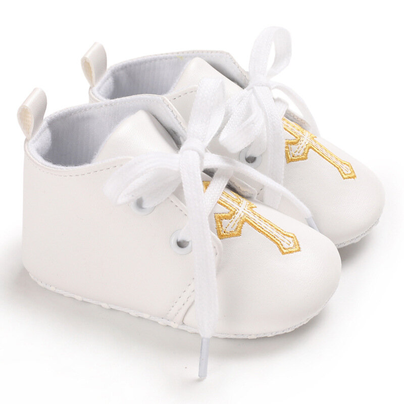 Sapato de bebê personalizado para meninos e meninas, sapato de caminhada de algodão puro para crianças, 0-1y, primavera e outono