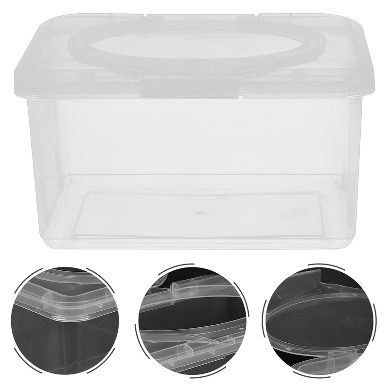 Transparente Baby Wipes Box, Papel Toalha Dispenser, Wet Container, Storage Tissue Case, Dispensadores portáteis, Titular Viagem PP, 3 Pcs