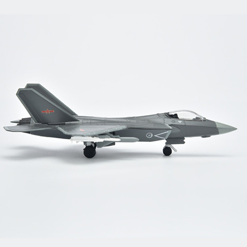 J-31 Militar Combate Fighter Jet Alloy e Modelo Plástico, Modelo Diecast, Escala 1:144, Toy Gift Collection, Simulação de Exibição