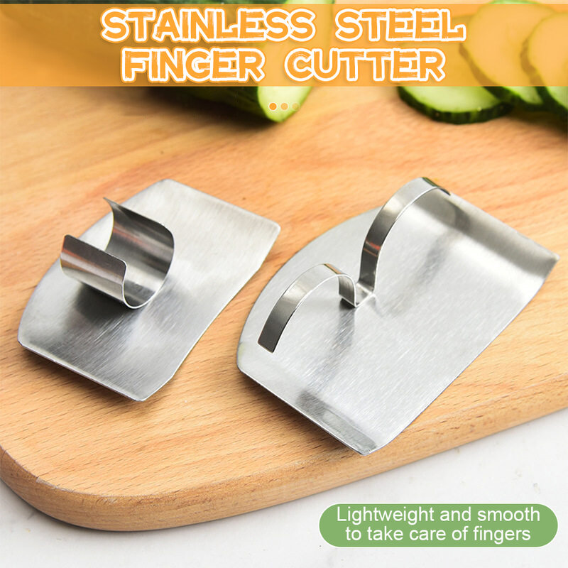 Protezione per le dita in acciaio inossidabile protezione per le dita Anti-taglio sicura per il taglio di verdure protettore della mano gadget da cucina accessori da cucina