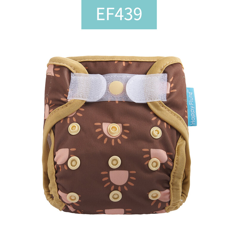 HappyFlute-cubierta de pañal para recién nacido, pañales de tela reutilizables, lavables, estampados, ajustables, 0-3kg