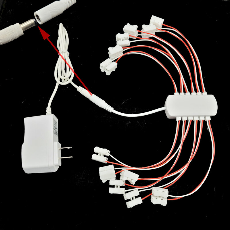 3V/12V AC/Adapter DC zasilacz z 12 porty USB wtyczka przenośna moc wyjściowa dla Model lampy/kolejowego/kolejowego/układ układ