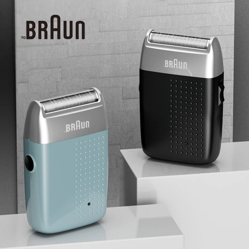 Braun-barbeador elétrico m1020 para homens, aparador de barba portátil, aparador de cabelo, máquina recarregável