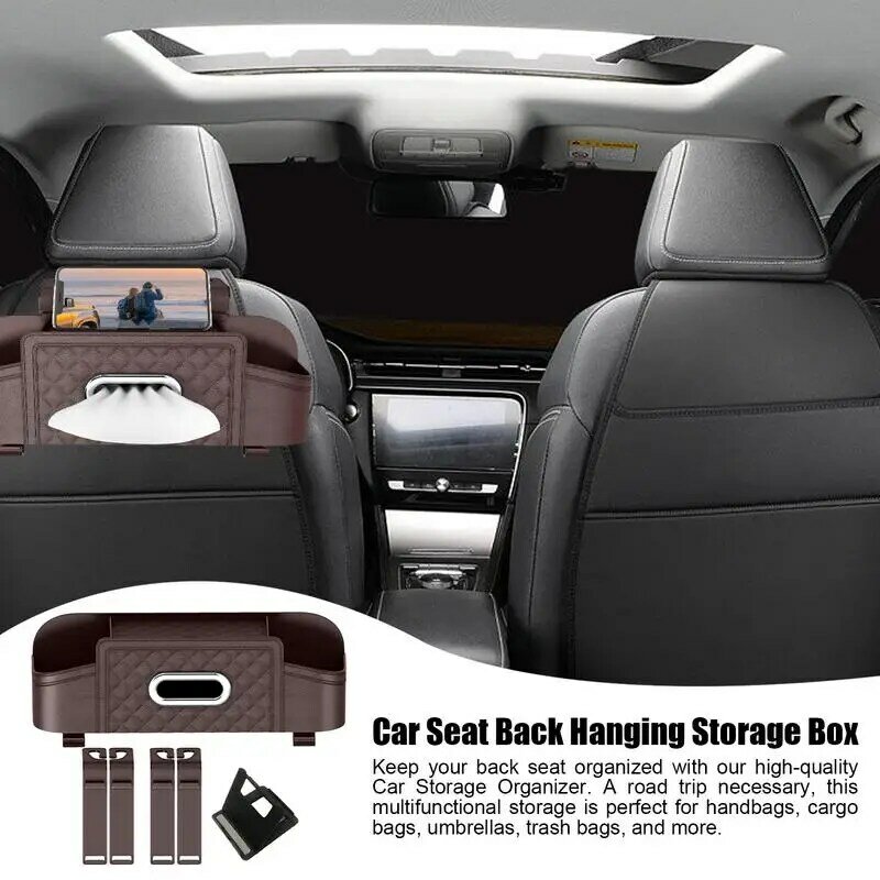 Caixa do organizador do interior do carro de múltiplos propósitos, armazenamento do assento traseiro, acessórios do interior do carro