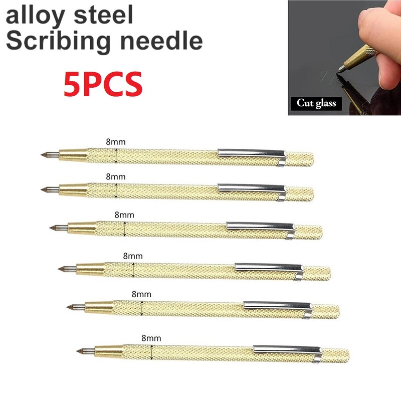 5pcs 150mm Metal Tile Cutting Pen Carbide Metal Plate Glass Marker Lettering Pen Scriber Pen For Cutting Tile Hand Tool