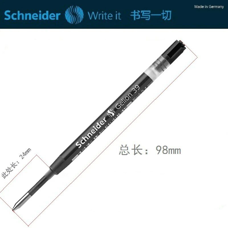 Schneider Gelion-recarga de bolígrafo de Gel G2, recambio reemplazable para escritura, colores negro/azul/rojo/verde, suministros escolares de oficina