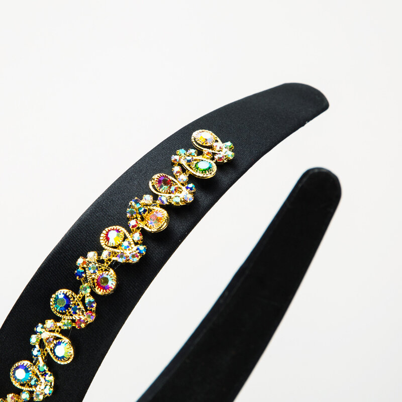 Diamante borboleta Headband decorativa, elegante de alto grau cabelo acessórios, estilo barroco, best-seller na Europa e América
