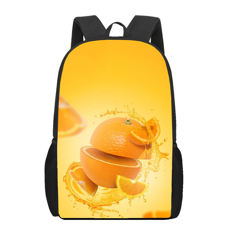 Juego de mochilas escolares con estampado 3D de frutas frescas de dibujos animados para niñas adolescentes, mochilas para niños de primaria, mochilas para libros, mochilas para niños