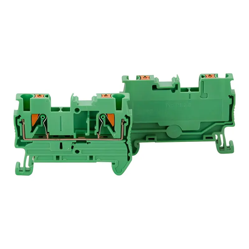 100pcs Din Rail Terminal Block 7 Colors PT-2.5 Spring Electrical Push In Terminal Strip Block Connector PT2.5 Wiring Conductor