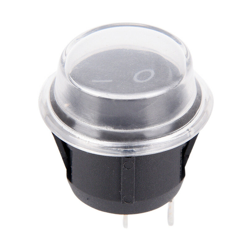 1 шт. 2-контактный автоматический тумблер-переключатель ON-OFF SPST с круглой точкой + водонепроницаемая крышка