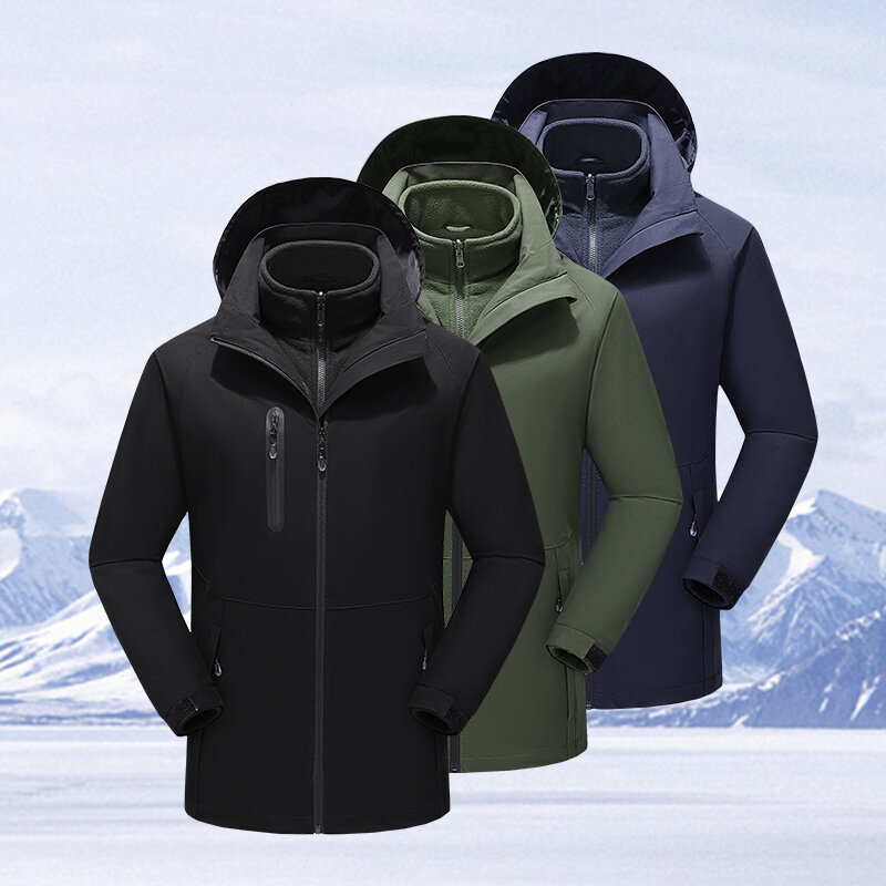 Colorful Unisex Heated Windbreaker Light Hooded Winter intelligent Heating Interchange Jacket With Carbon Fiber Heating Elements
