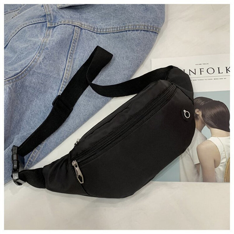 Women Fanny Pack Nylon Belt Bag Casual Adult Waist Pack Zipper Bum Bag Adjustable Lightweight Multifunction Chest Bag Men Unisex