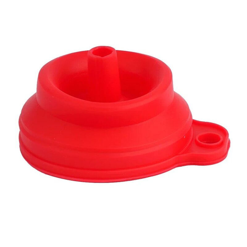Collapsible Silicone Car Funnel Collapsible Engine Filler 7cmX6cm Oil Screen Silicone Space Saving Top Up Universal