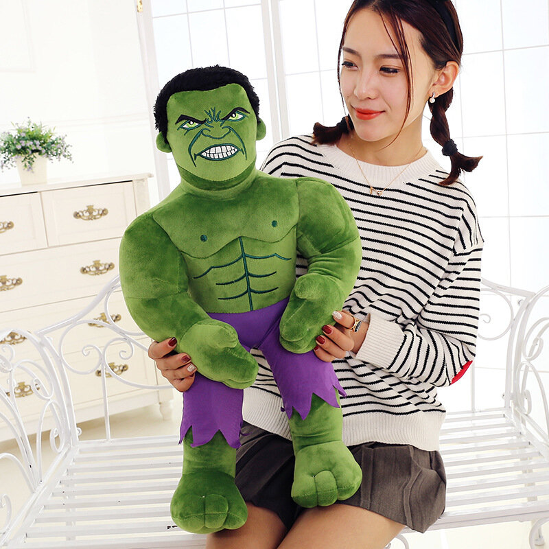 Jouets en peluche Hulk Disney pour enfants, 30/45/65cm, poupée de dessin animé les Avengers, oreiller en peluche doux, cadeaux d'anniversaire