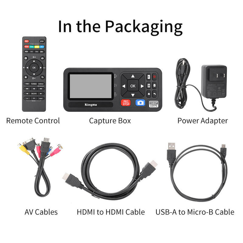 KingMa-HD DVD Video Converter, captura endoscópio padrão, analógico, CVBS, RCA, SVideo, MP3, câmera, caixa de cartão USB