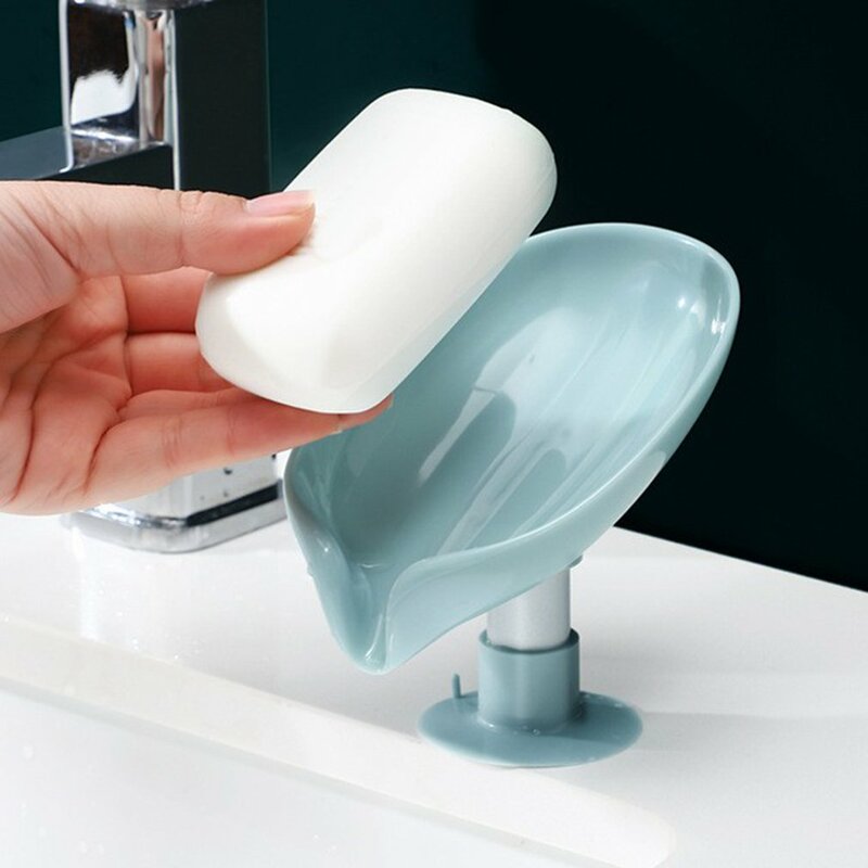 Akcesoria do łazienki uchwyt na mydło pod prysznic kształt liścia mydelniczka mydelniczka mydelniczka plastikowa gąbka do kuchni akcesoria łazienkowe