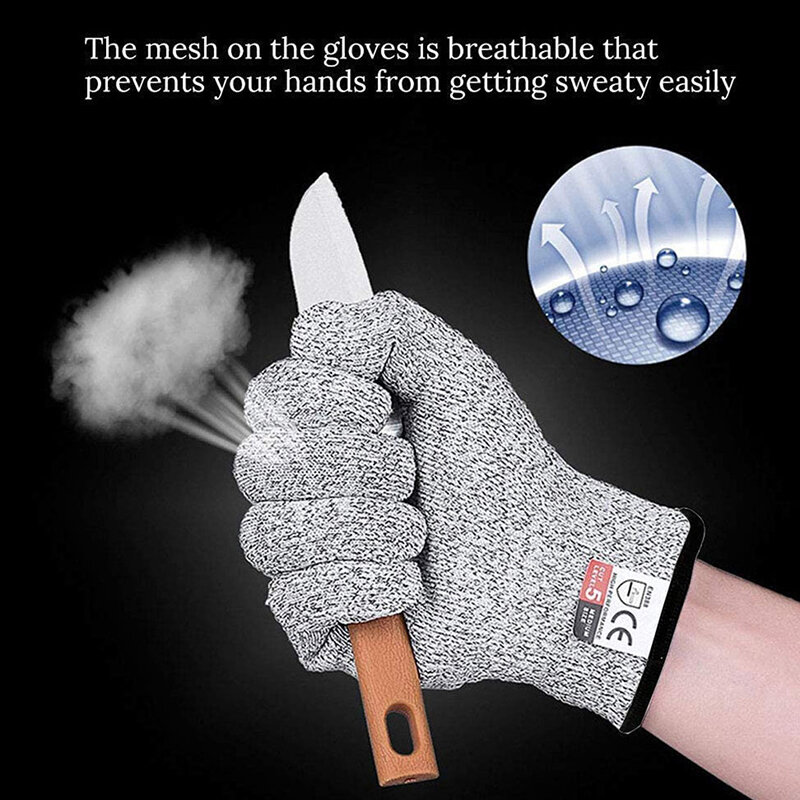 HPPE livello 5 sicurezza Anti-taglio guanti ad alta resistenza industria cucina giardinaggio Anti-graffio Anti-taglio vetro multiuso