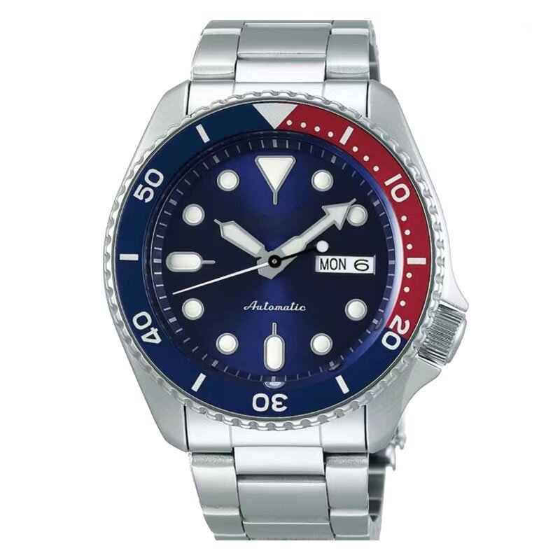 Jam tangan gerakan mekanis SRPD51 5 jam tangan pria, arloji Stainless Steel 42.5mm warna perak