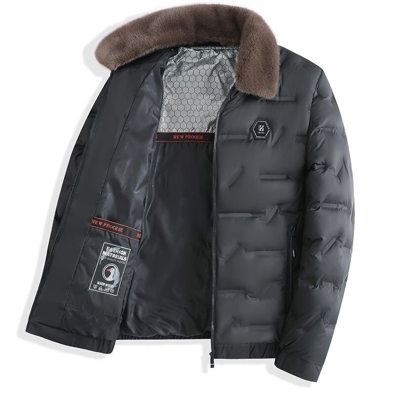 남성용 두꺼운 따뜻한 면 패딩 재킷, 캐주얼 루즈핏 편안한 하이 퀄리티 코트, 패션 트렌드, 2024 가을 및 겨울 신상