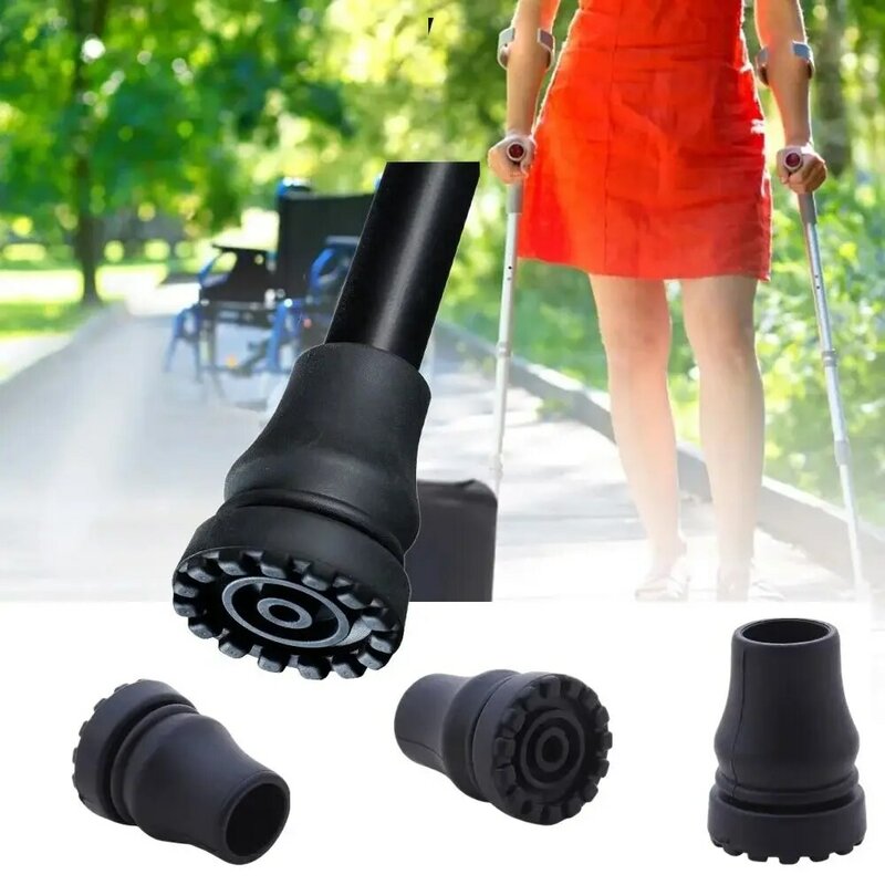 Non-Slip Rubber Pad Cap Durable Antiskid Trekking Pole Tip Cover 16-22mm High-quality Walking Stick Cover Protector