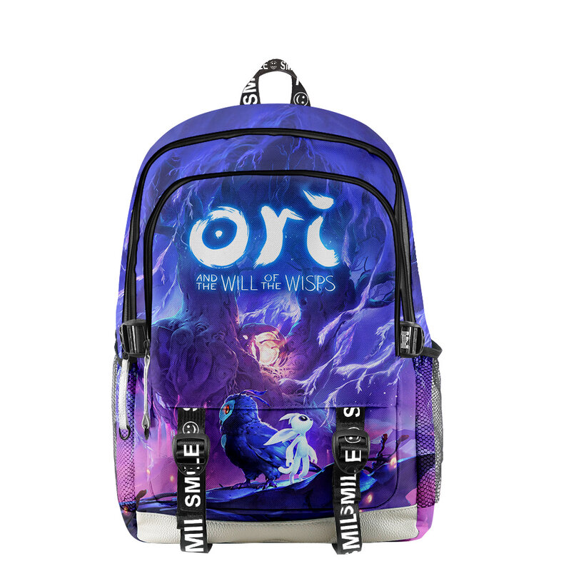 Ori and the Will of the Wisps Zipper Backpack Children Kids School Bag Unique Daypack Unisex Traval Bag Oxford Cloth