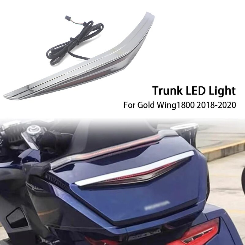 골드 윙 ABS 트렁크 스포일러 LED 레드 리어 브레이크등, 방향 지시등, 혼다 골드윙 1800 GL1800 2018 2019 2020, 신상 오토바이