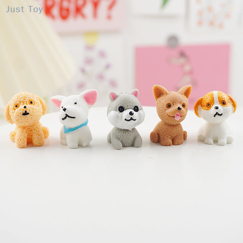 1 PC RandomFigurines Miniatures Cute Dog Animals Micro Landscape Ornaments For Home Decorations Decor Room Desk Accessories Gift