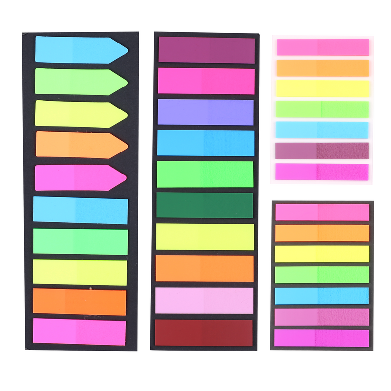투명 스티커 메모선 귀여운 귀여운 메모 패드 포스트 메모장, 미적인 소녀 문구 무지개 인덱스 탭, 공부 플래시 카드