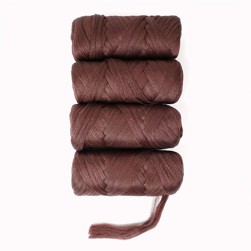 Wigundle-Hilo de pelo de 70g, fibra sintética ignífuga para trenzado, pelo brasileño de lana, baja temperatura