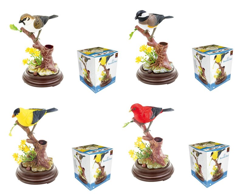 모션 센서 활성화 춤추는 새, 노래하는 새 장난감