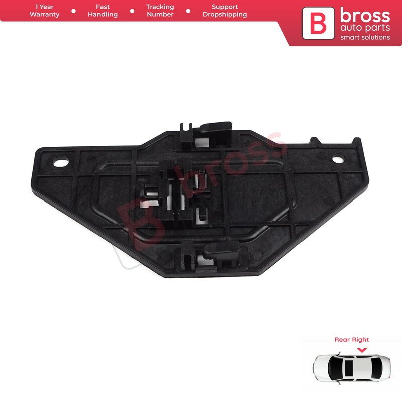 Bross Auto-onderdelen BWR5138 Elektrische Ruitbediening Regulator Reparatie Clips Rechts Achter Deur Voor Citroen C5 2008-Op Schip uit Turkije